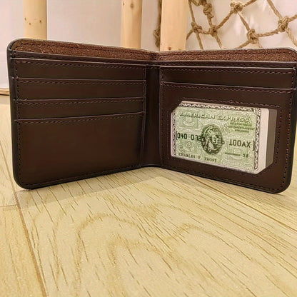 Men's Wallet – for Everyday Use, Leaf Design Bifold Faux Leather | Bag Vero – detail view 7