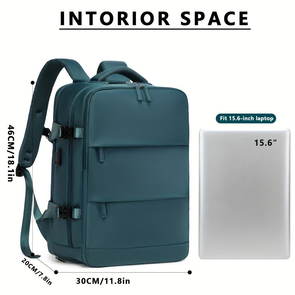 1pc Carry-On Backpack, a Spacious Travel Bag Suitable for Both Men And Women, Approved by Airlines, Ideal for Hiking And Business Use As a Laptop Daypack