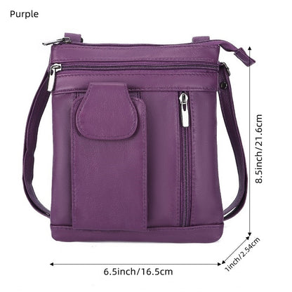 Trendy Leather Crossbody Bags for Women Featuring Multiple Pockets, Super Soft Shoulder Bags Designed for