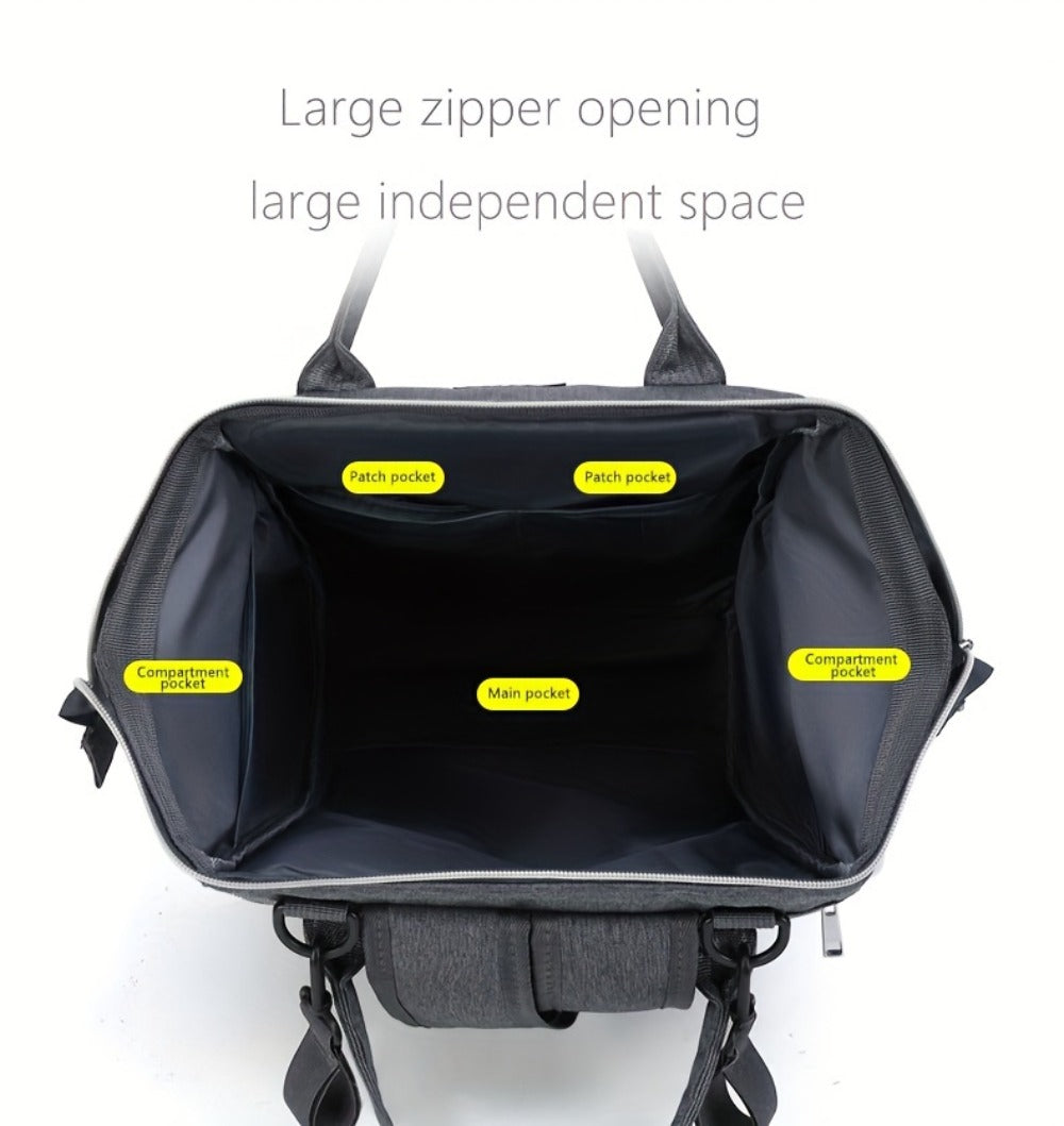 New Fashionable Large Capacity Backpack for Mothers And, Multifunctional Diaper Bag with Space for Bottles.