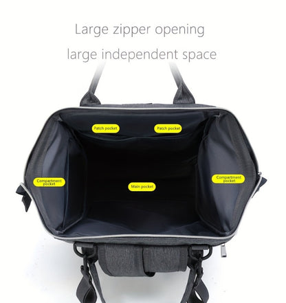 New Fashionable Large Capacity Backpack for Mothers And, Multifunctional Diaper Bag with Space for Bottles.