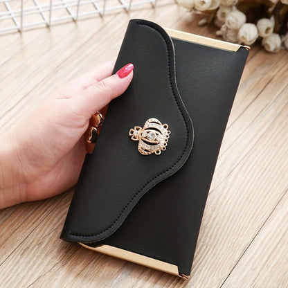 Women's Wallet – Trifold Clutch Rhinestone Crown Luxury | Bag Vero – detail view 10