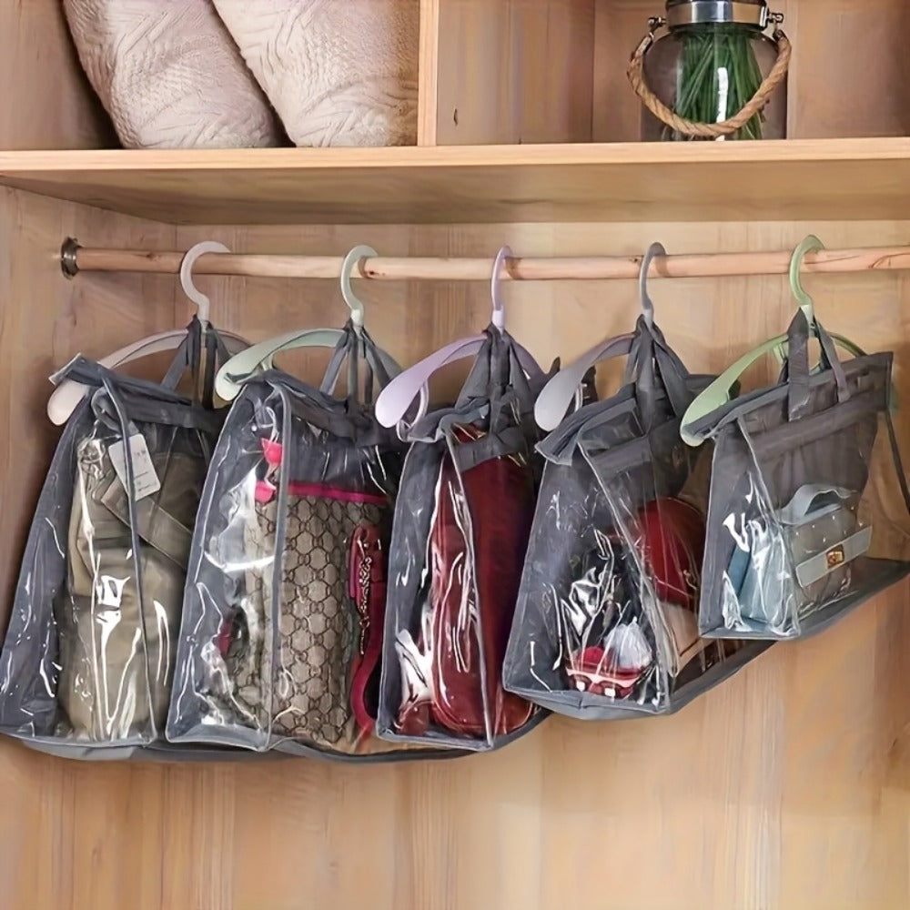 10pcs Portable Bag Dust Bag Household Wardrobe Hanging Transparent Bag Storage Bag Multi-Purpose Breathable Storage Bag