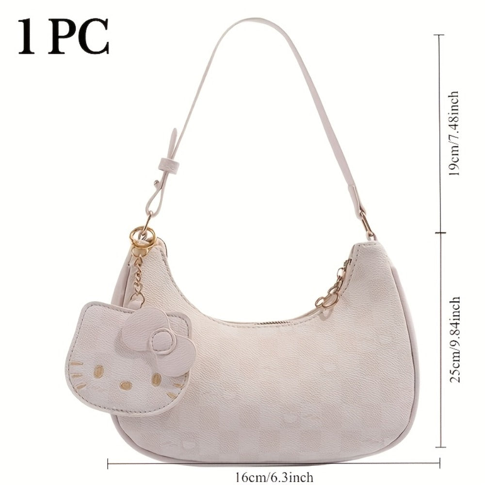 Sanrio Hello Kitty Easy Ruffled Bag - Korean Version Crossbody Bag - Suitable for Parties, Commuting, And Street Style - Valentine'S Day Gift And Must-Have for Fashionable Girlfriends at Birthday Parties
