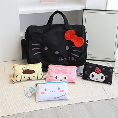 Sanrio Hello Kitty Travel Duffel Bag For Women, Weekender Overnight Bags With Shoe Compartment, Carry On Duffle Bag Sports Gym Tote Bags