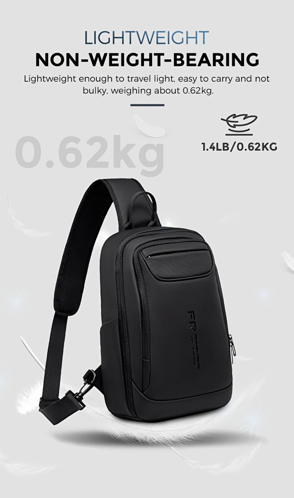 [FENRUIEN Chest Bag] FENRUIEN Men's Chest Bag - Multifunctional Shoulder Crossbody Bag - Compact Backpack for 9.7-Inch Tablets - Convenient for Summer Outings