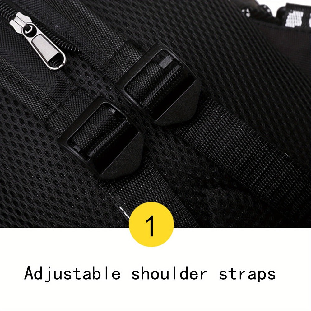 Italian-style Crossbody Bag - Large Capacity Convertible Backpack/shoulder Bag with Adjustable Shoulder Strap, Durable Polyester - Suitable for Travel And Daily Commuting - Unisex Backpack, (white/black) Crossbody Bag, Multi-functional Tote Bag