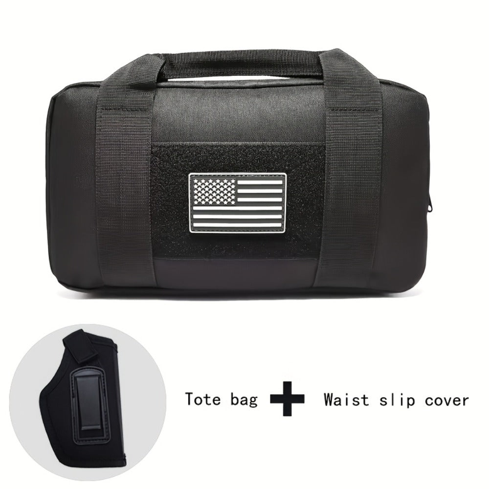 2pcs Lightweight Oxford Cloth EDC Tote Bag And Waist Slip Cover, Durable Outdoor Sports Tote Bag With Reinforced Handles And Closure, A Perfect Gift For Men.