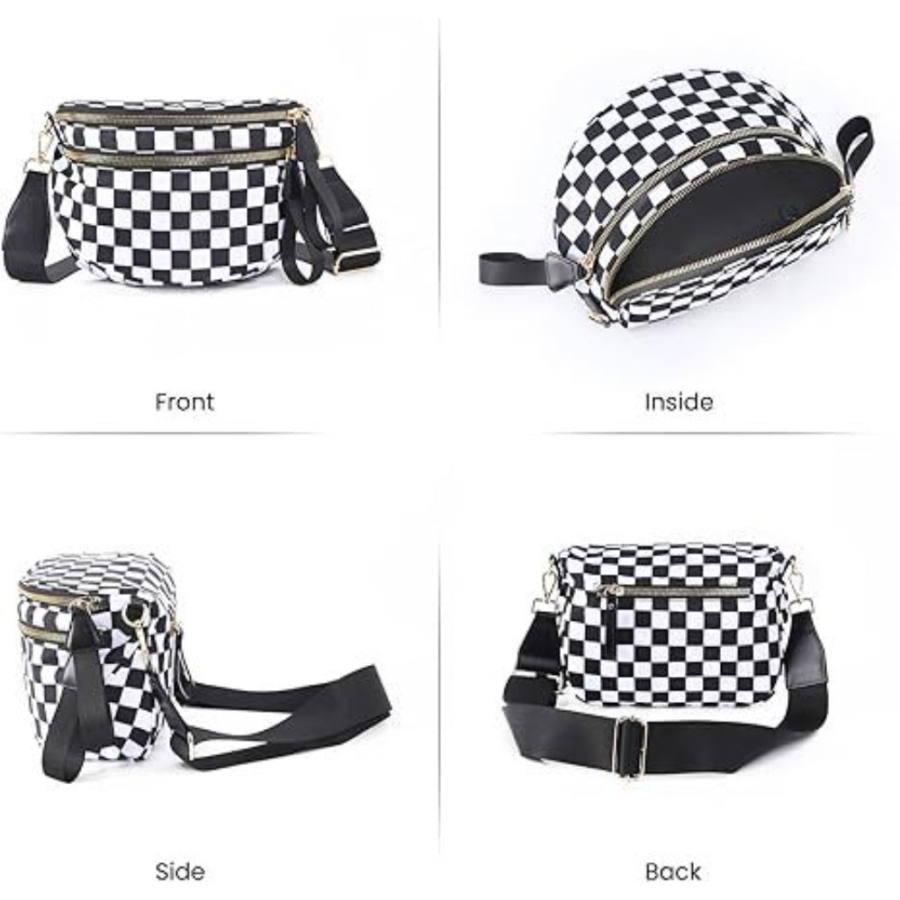 Crossbody Bag for Women – Large Capacity, Plaid Large Capacity Drawstring Closure | Bag Vero – detail view 37