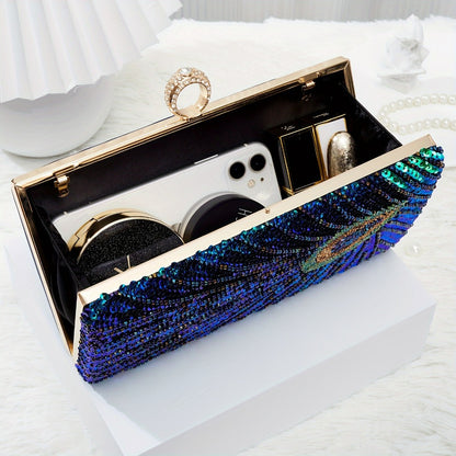 Women's Wallet – Peacock Feather Evening Clutch Vintage | Bag Vero – detail view 7