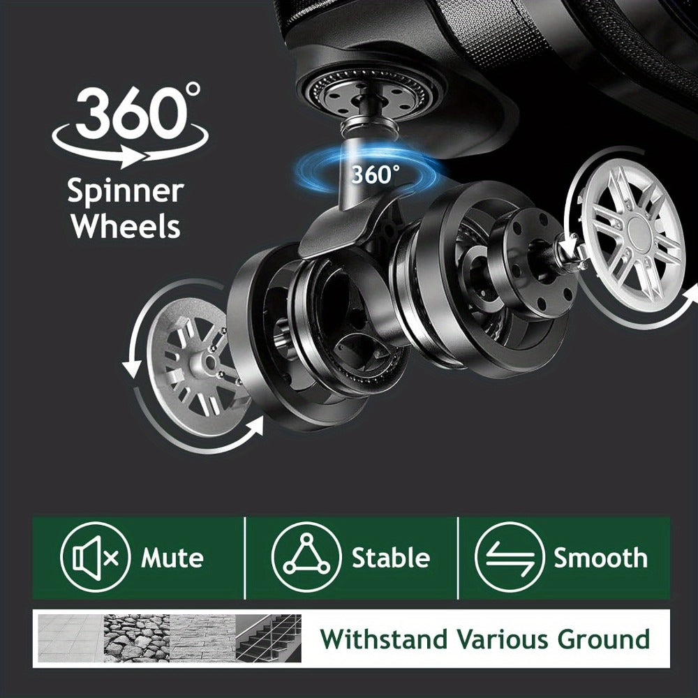 3pcs Luggage Sets (20", 24", 28"), Suitcase with Wheels, Hardside Suitcase with Four Spinner Wheels and Scratch-Resistant Surface