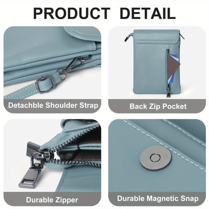 [Ideal Gift for Christmas] Small Crossbody Bag for - Versatile Phone Purse with Adjustable Strap, Magnetic Snap & 3 Compartments - Perfect for Travel, Outdoor & Everyday Use - Ideal Gift for Christmas, Dailygift for Friends, Mini Purse, for Teenager