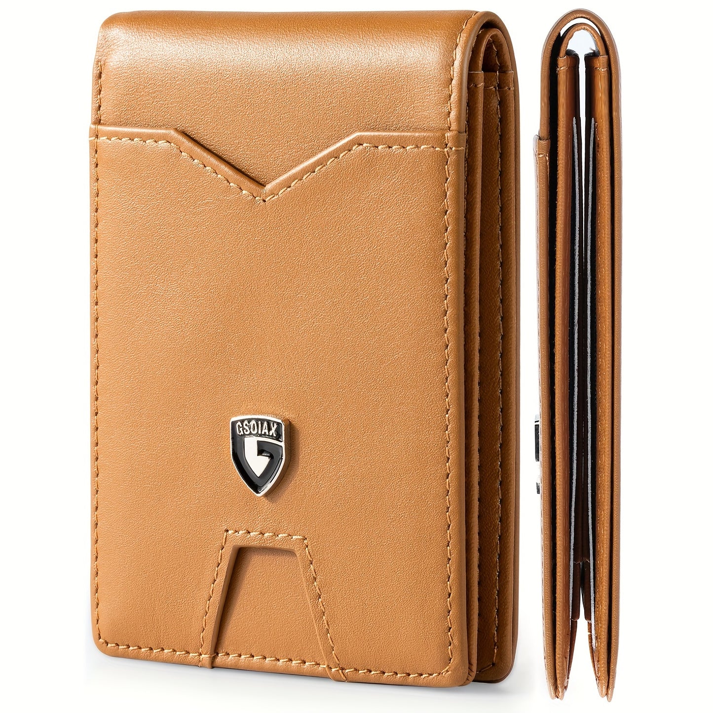 1pc Ultra-Thin Men'S Wallet - Carbon Fiber Inspired, RFID-Blocking, Minimalist Design - Perfect for Daily Use & With Stylish Gift Box
