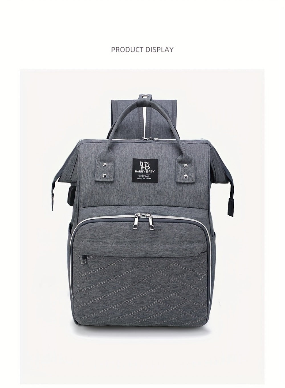 New Fashionable Large Capacity Backpack for Mothers And, Multifunctional Diaper Bag with Space for Bottles.