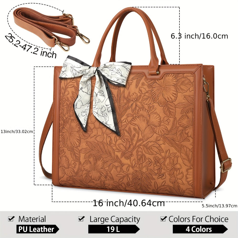 NUBILY Women's High Quality Laptop Tote Bag Compatible for 15.6-inch Laptop, Lightweight Computer Briefcase with Adjustable Strap, Large Capacity Handbag for Travel, - Stylish & Professional for a day/NUBILY Laptop Bag for Women 15.6-inch, High