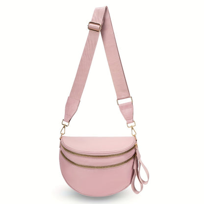 Women's PU Crossbody Bag with Plaid Design & Hands-Free Phone Use - Adjustable Strap Shoulder/Waist Bag, Spacious Zipper Closure, Suitable for Daily Use & Special Occasions, Urban Fashion Tote Compatible for Smartphones