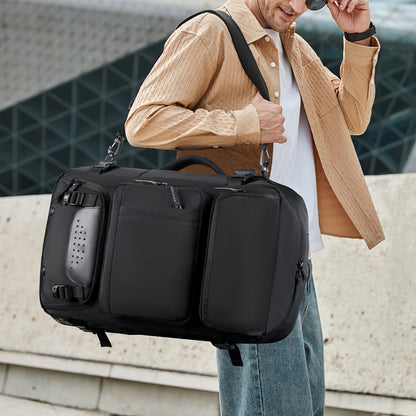 Men's travel backpack with laptop compartment, shoe compartment and adjustable strap - hiking, business and outdoor adventures