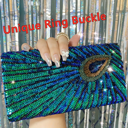 Women's Wallet – Peacock Feather Evening Clutch Vintage | Bag Vero – detail view 2