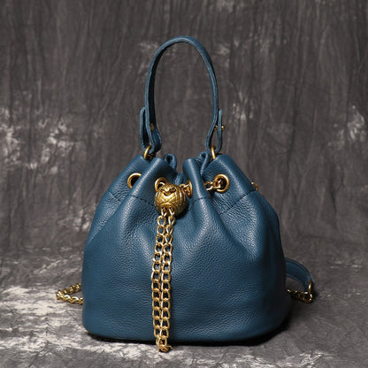 Crossbody Bag for Women – Genuine Leather, Genuine Leather Bucket Handmade Cowhide | Bag Vero – detail view 4