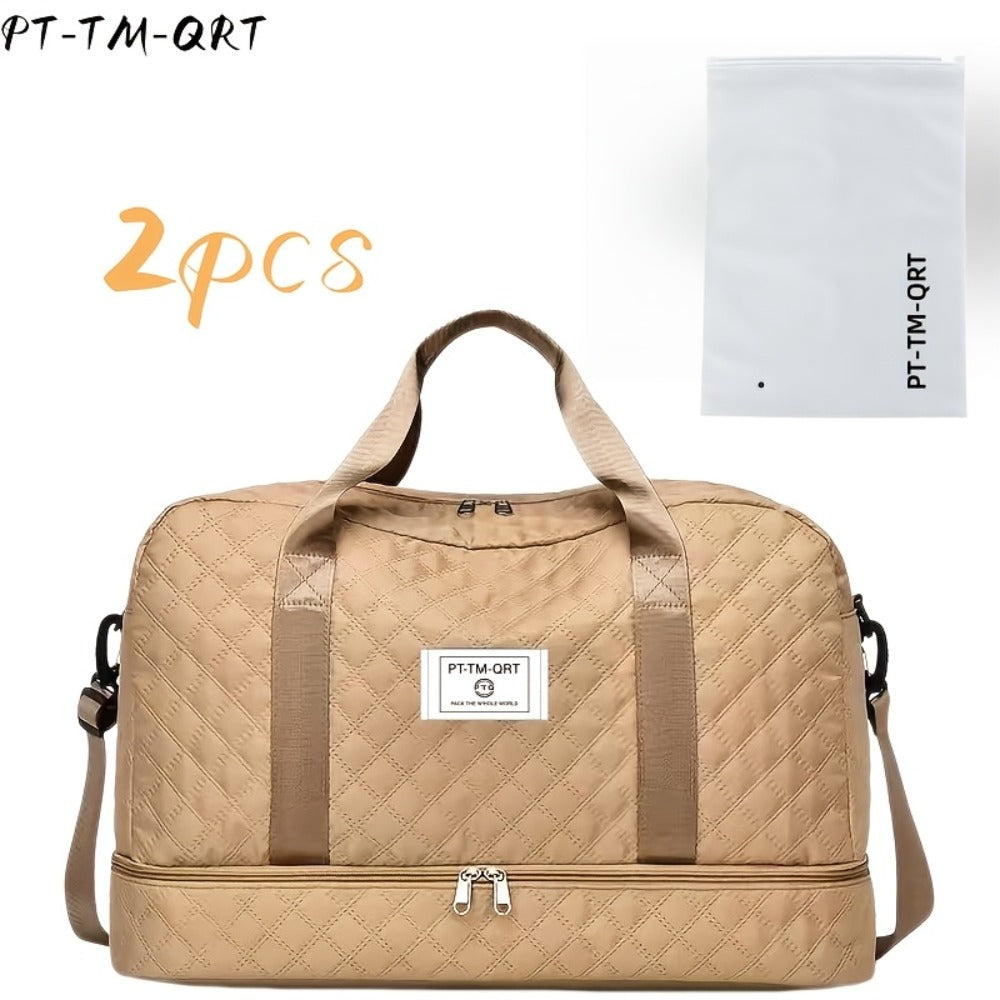 Fashionable Travel Bag, Large-Capacity Practical Handbag, Made of Durable And Wear-Resistant Fabric, Suitable for Travel And Gym, Stylish, Versatile, Lightweight, And Easy to Store