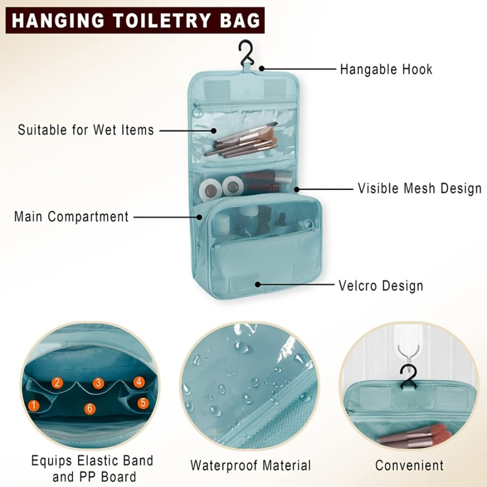 The 8/9pcs Set Includes A Hook Design, Suitable For Multiple Scenarios. It Can Be Hung On Backpacks And Hangers During Business Trips Or Travels Without Taking Up Space. In Student Dormitories, Hanging Items On Bed Frames Or Wardrobes Saves Space.