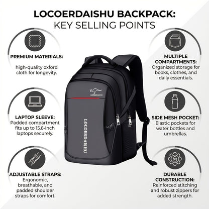 Local Warehouse - Spring/Summer 2026 New Products - Large Capacity Business Duffle Bag, Multi-Section Laptop Bag, School Bag, Black Backpack, Suitable For Daily Leisure, Travel And Work. New Product Promotion