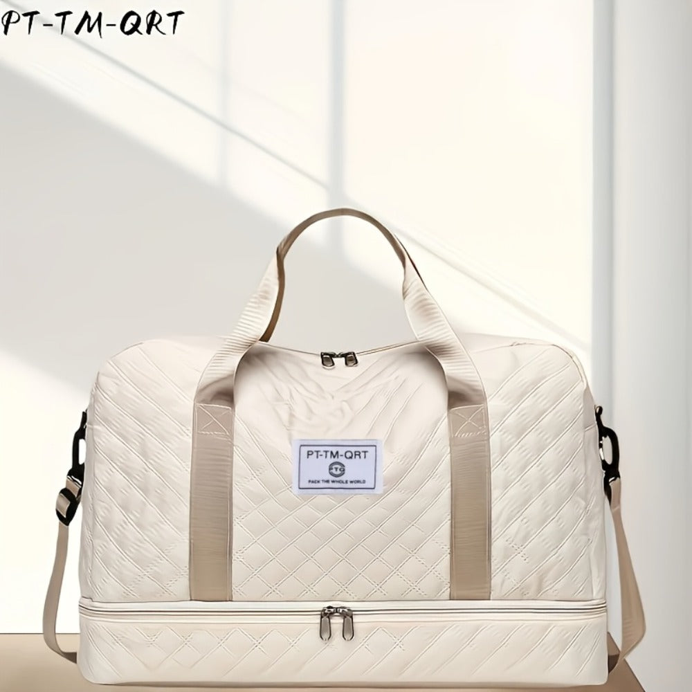 Fashionable Travel Bag, Large-Capacity Practical Handbag, Made of Durable And Wear-Resistant Fabric, Suitable for Travel And Gym, Stylish, Versatile, Lightweight, And Easy to Store