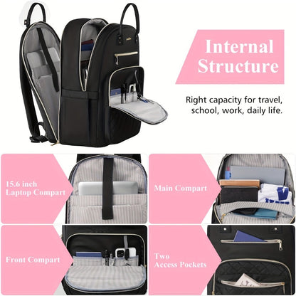 Laptop Backpack Women, School Backpack for Teen Girl USB Bookbag for Business Work Office College Students Teacher
