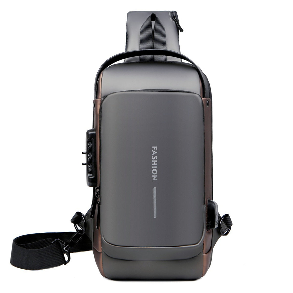 Waterproof Oxford Cloth Shoulder Bag Chest Bag Crossbody Sports Backpack Password Lock Anti-theft Suitable For Outdoor Waybill Daily Travel
