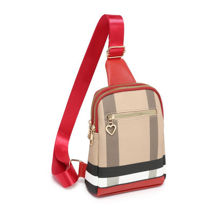 ZENG BAG Women's Fashion Small Crossbody Bag - Women's Crossbody Waist Bag PU Leather Multifunctional Crossbody Belt Chest Bag with Adjustable Shoulder Strap Suitable for Casual Travel Shopping Perfect Valentine's Day Gift for Women