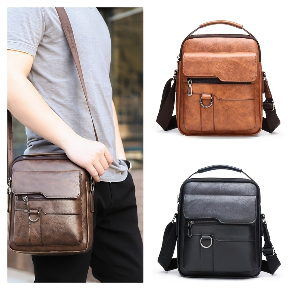 Men'S Shoulder Bag, Casual Business Crossbody Bag, Vertical Small Backpack, Handbag, Men'S