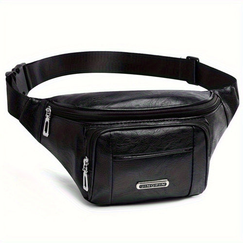A Waist Bag Made of Faux Leather, Available in Three Colors for Both Men And Women, Featuring an Adjustable Strap. Ideal for Activities Like Exercise, Running, Travel, Hiking, And Fitness, It Offers Ample Space for Your Phone