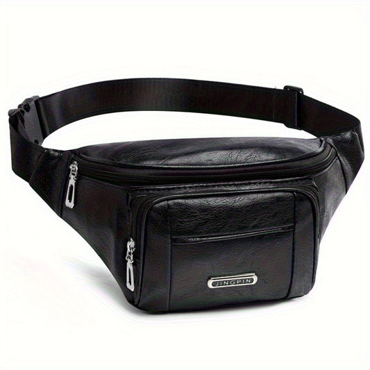 A Waist Bag Made of Faux Leather, Available in Three Colors for Both Men And Women, Featuring an Adjustable Strap. Ideal for Activities Like Exercise, Running, Travel, Hiking, And Fitness, It Offers Ample Space for Your Phone