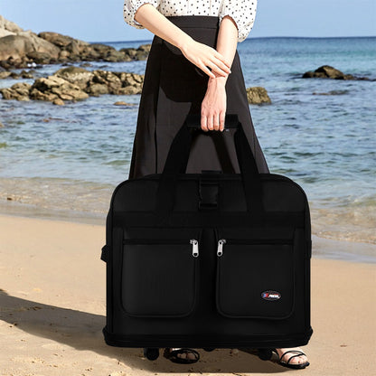 Multi-Functional Expandable Foldable Luggage with Spinner Wheels & Removable Strap,Water-repellent Collapsible Rolling Suitcase,Large Capacity Travel Bag for Home Storage,Moving,Trip, Outdoor Sport - 30in 36in 40in - Red/Navy/Black
