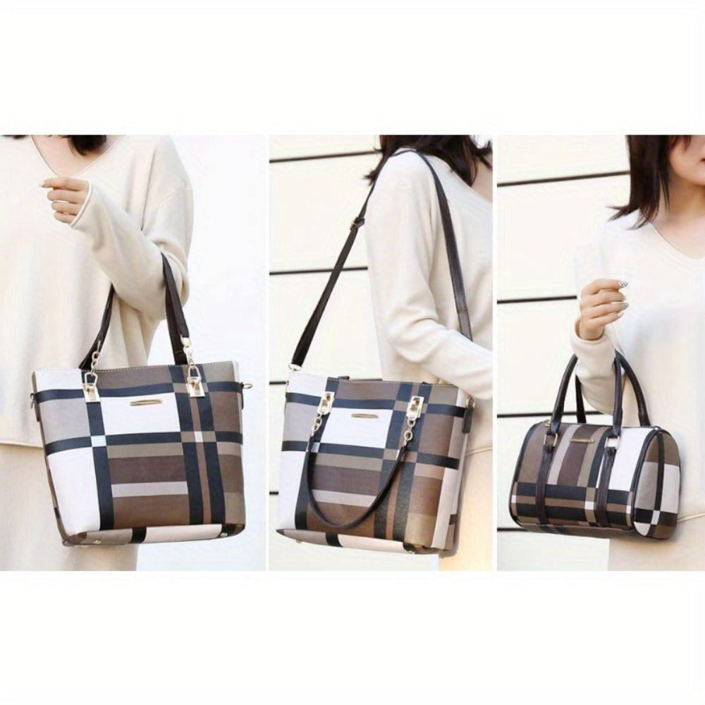 6pcs Womens Handbags Tote Bags Shoulder Bag Purses Satchel Bag Top-Handle Handbag Crossbody Bag Wallet Clutch
