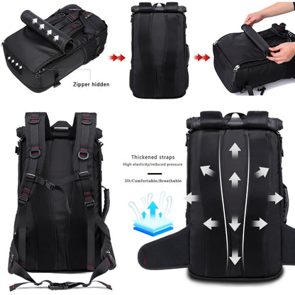 Spacious Travel Backpack, Versatile Shoulder Bag, Men'S Hiking Pack, Outdoor Sports Rucksack, Everyday Daypack, School Backpack, Compatible with 15.6-Inch And 17.3-Inch Laptops