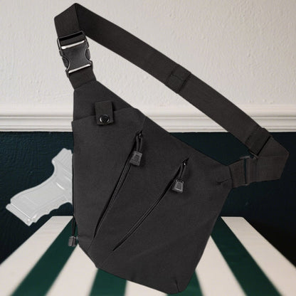 Shoulder Sling Pistol Pouch Chest Bag Holster Crossbody Bag, Suitable for Men And Women Concealed Carry Bag, Anti-Theft Crossbody Bag, Daily Outing, Travel, Camping