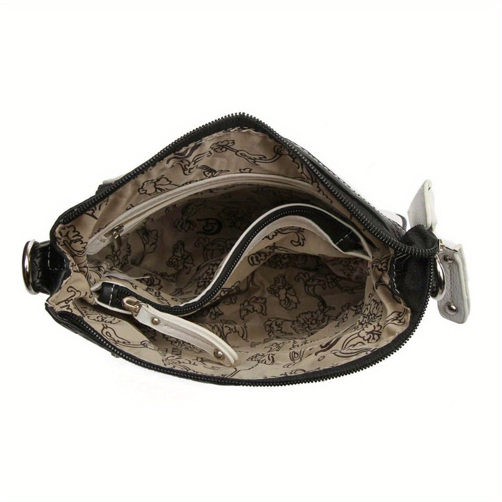 Modern Ladies' Butterfly Flower Women's Crossbody Bag, Equipped with Adjustable Shoulder Straps and Mini Wallet Set, Suitable for Daily Commuting