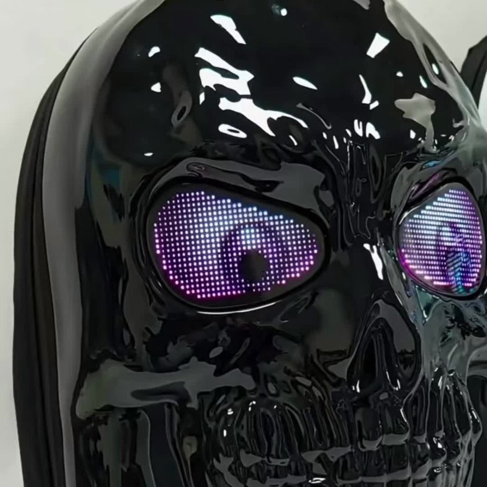 Laptop Backpack – Large Capacity, Led Skull Programmable App Controlled | Bag Vero – detail view 16