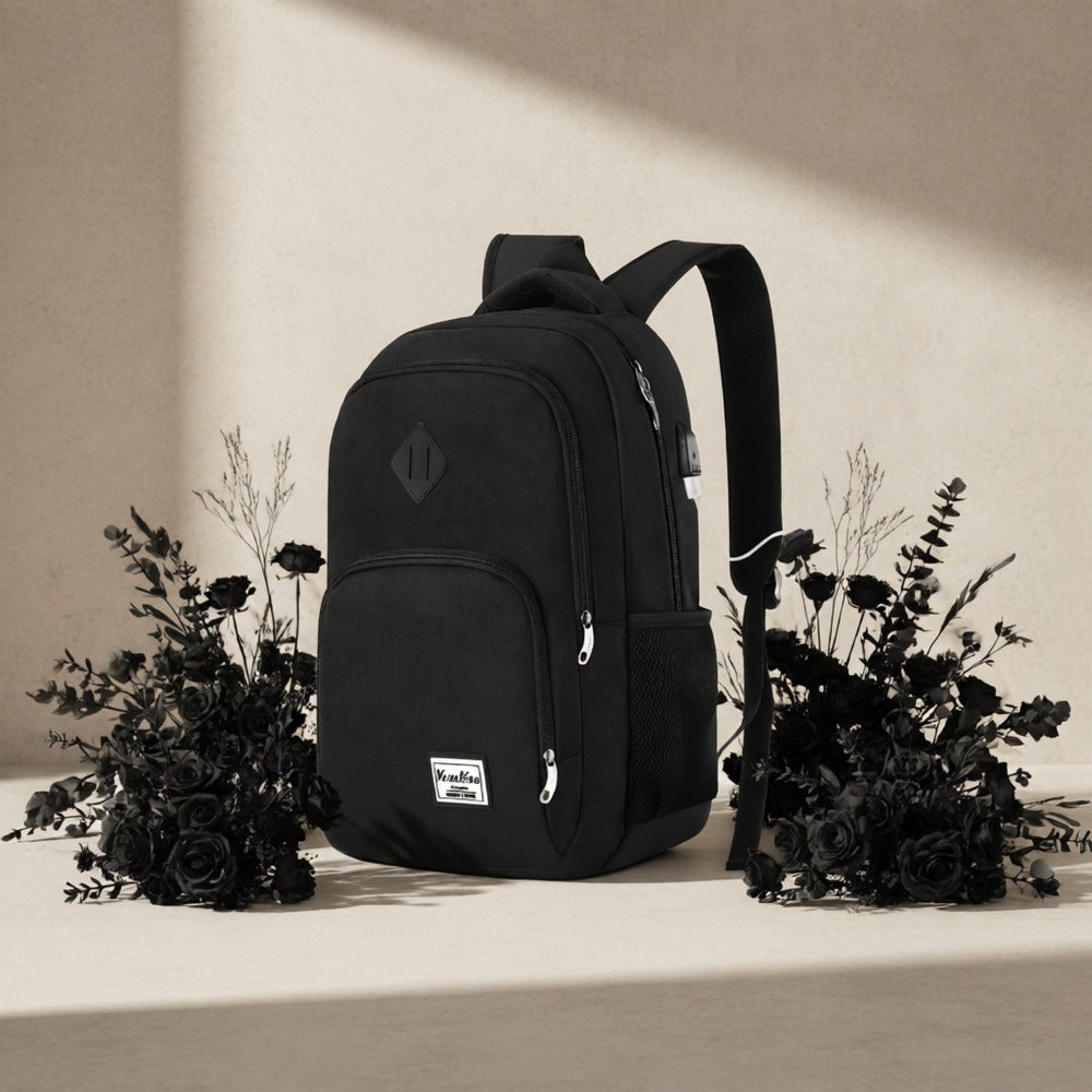 15.6 Inch Laptop Backpack with USB Charging Port for Men & Women | School, College, Business & Travel Backpack for Teens & Adults | Durable Bookbag for Daily Use