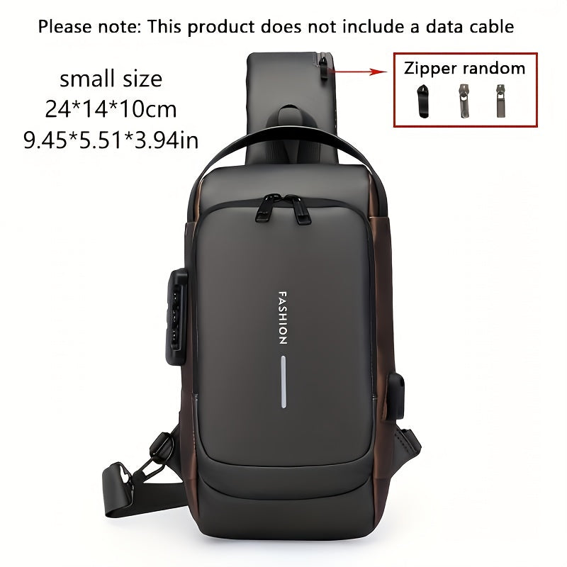 Anti-Theft Backpack, High-Capacity Adjustable Crossbody Backpack | Men'S, Anti-Theft Password Lock, Durable Fabric, Multi-Compartment Design, Secure Zipper Closure, Secure Travel Bag, It'S an Excellent Gift for Your Family And Friends