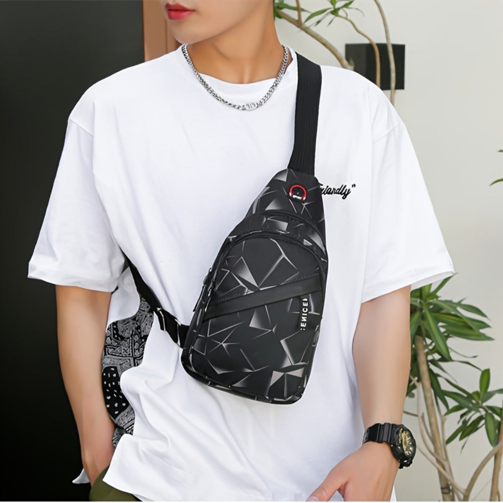 Couple Chest Bag, Men'S Casual Crossbody Bag, Trendy Sports Bag, Multifunctional Small Bag, Shoulder Bag, Unisex Version