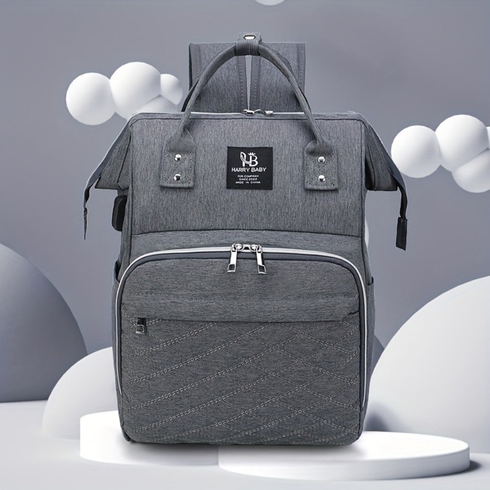 New Fashionable Large Capacity Backpack for Mothers And, Multifunctional Diaper Bag with Space for Bottles.