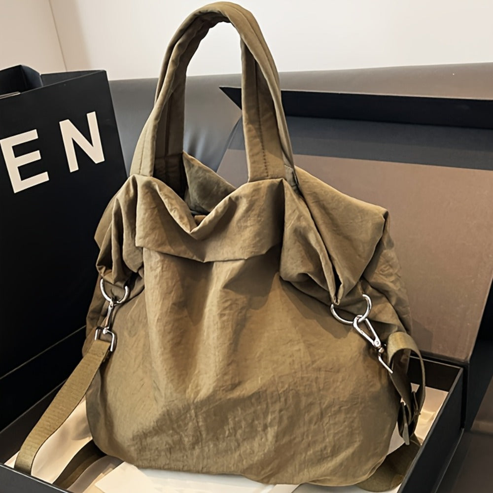 [Stylish Casual Nylon Bag] Stylish Casual Nylon Bag Lightweight Large-Capacity Nylon Shoulder Bag - Women's Stylish Casual Crossbody Bag for College And High School Students - Everyday Commuting Tote Bag
