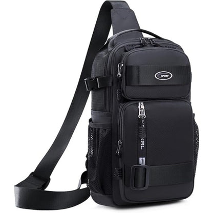 2026 Unisex Large Capacity Backpack - Lightweight Crossbody Bag with Multiple Compartments (Front, Top, Zippered Pocket), Adjustable Strap - Durable Nylon Backpack for Travel, Cycling, Commute, College, Day Trips - Everyday Carry Bag for Men & Women, Trav