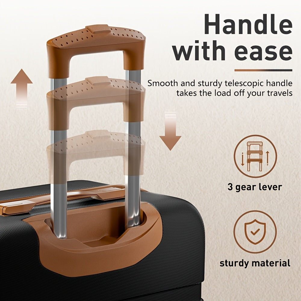 Luggage with Spinner Wheels, ABS Hardshell Suitcase, 20 Inch Carry On, 24 Inch Medium & 28 Inch Checked Suitcase Or 3pcs Luggage Set (20/24/28)