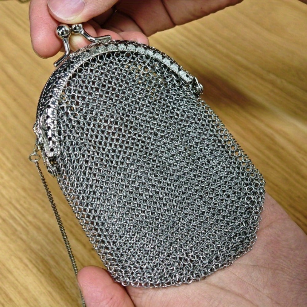 Women's Wallet – Mini, Metal Mesh Coin Chain Strap | Bag Vero – detail view 7