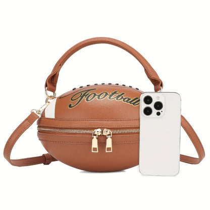 Fashion American Football Style Crossbody Bag for Women Shoulder Bags Rugby Style Purses Designer Ball Novelty Handbags