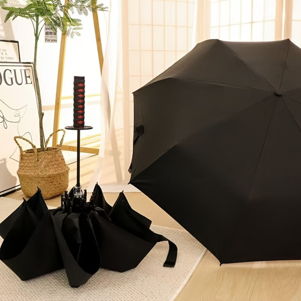 Samurai Sword Umbrella with Samurai Sword Handle, 20% Off Windproof Travel Umbrella, Lightweight And Portable Foldable Rain And Sun Umbrella for Outdoor Use