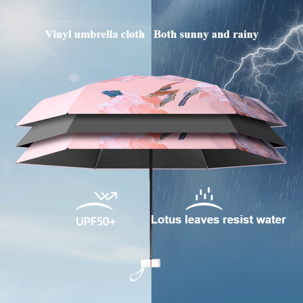 Digital Print Flat Portable Pocket Umbrella